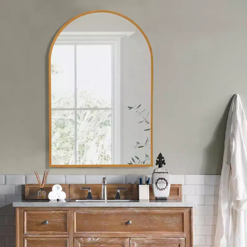 Miroir Mural en Métal Moderne Miroir de Salle de Bain (Lot de 2)
