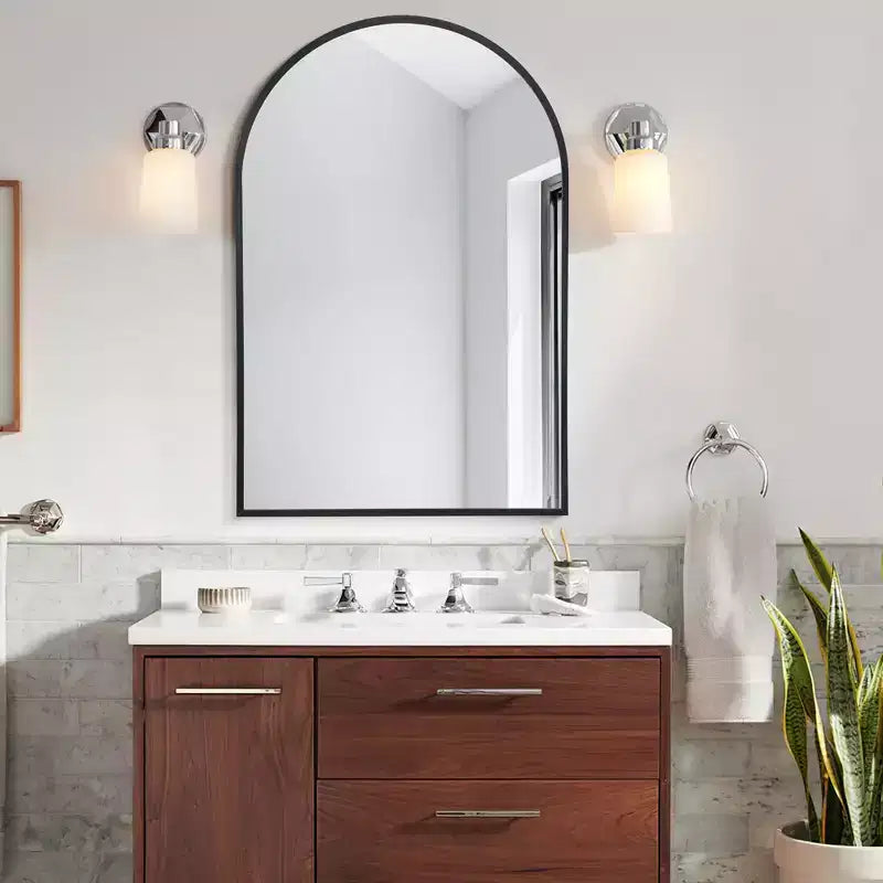 Miroir Mural en Métal Moderne Miroir de Salle de Bain (Lot de 2)