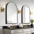 Miroir Mural en Métal Moderne Miroir de Salle de Bain (Lot de 2)